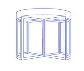 Puertas automáticas giratorias