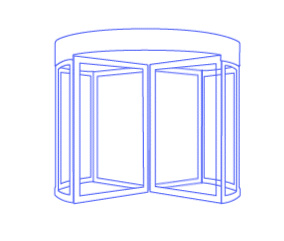 Puertas automáticas giratorias