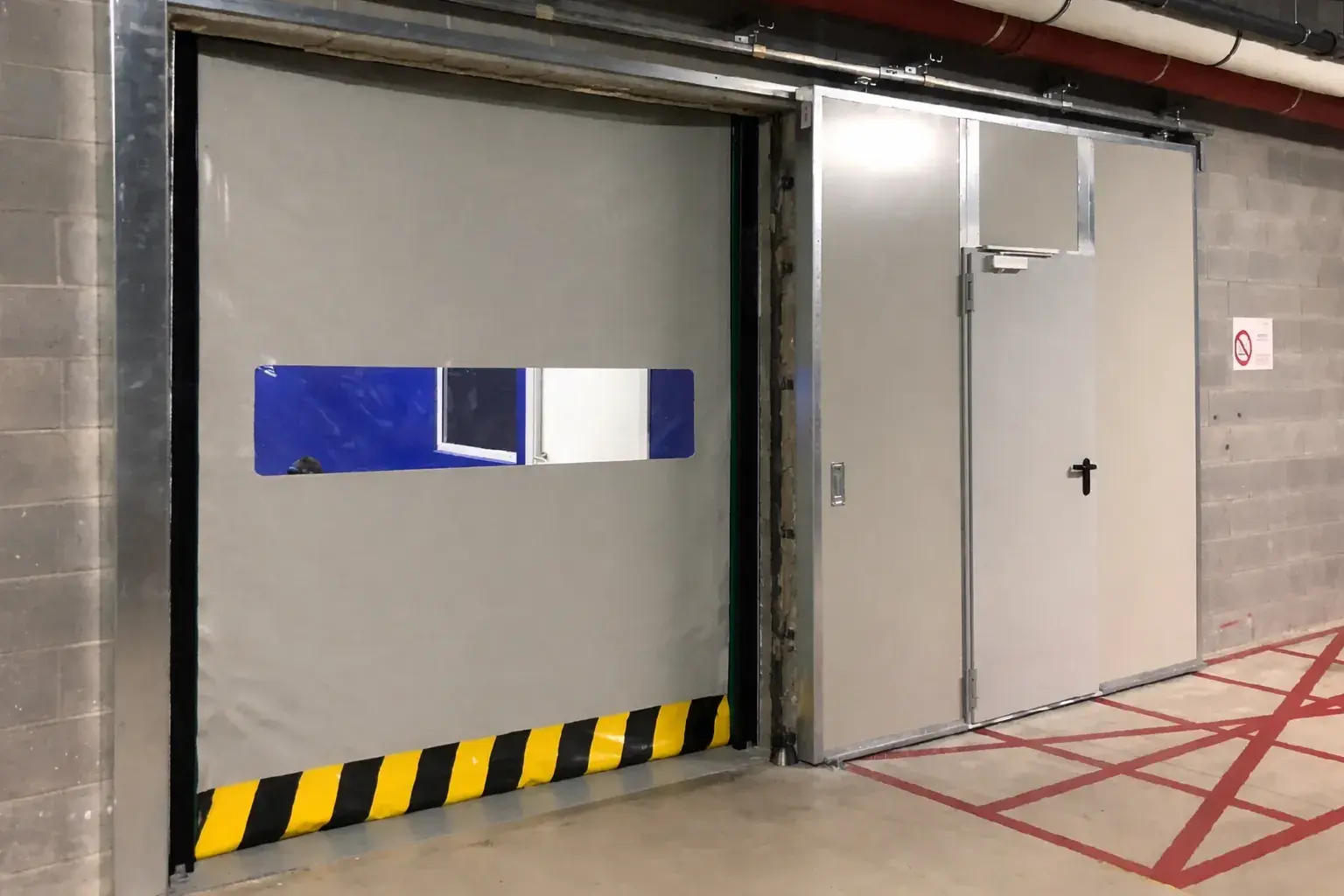 Puerta rápida autorreparable para zonas de conservación