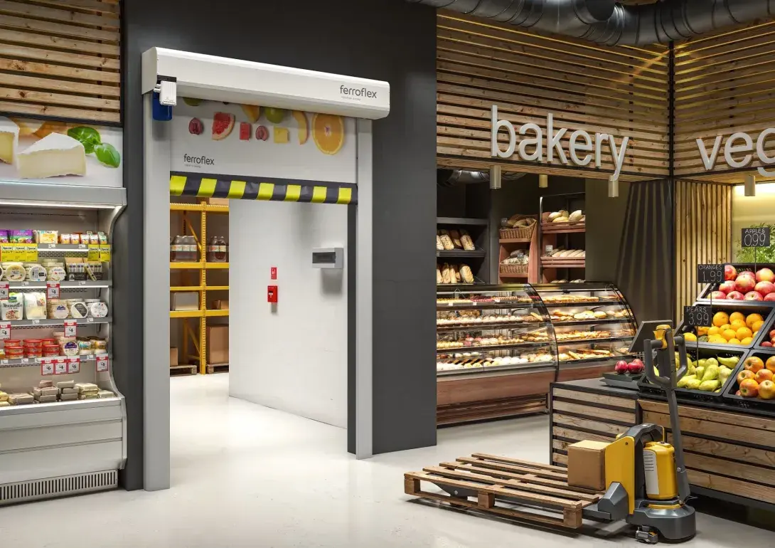 Puertas rápidas para supermercados